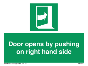 SA7234: Door opens by pushing on right hand side