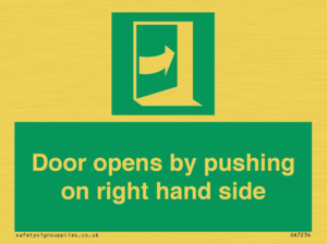 SA7234: Door opens by pushing on right hand side