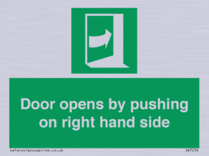 SA7234: Door opens by pushing on right hand side