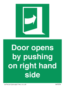 SA7234: Door opens by pushing on right hand side