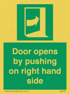 SA7234: Door opens by pushing on right hand side