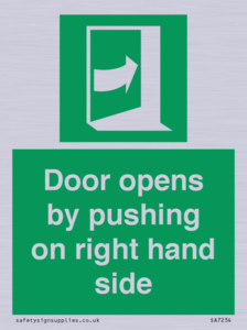SA7234: Door opens by pushing on right hand side