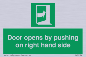 SA7234: Door opens by pushing on right hand side
