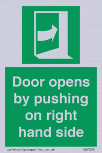 SA7234: Door opens by pushing on right hand side