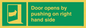 SA7234: Door opens by pushing on right hand side