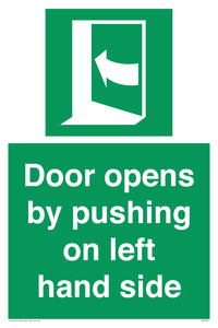 SA7235: Door opens by pushing on left hand side