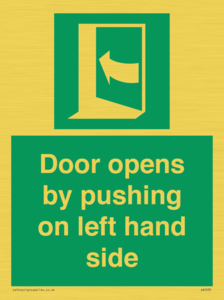SA7235: Door opens by pushing on left hand side