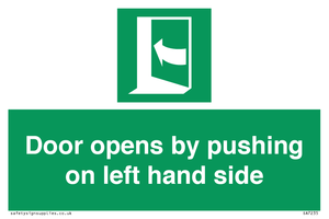 SA7235: Door opens by pushing on left hand side