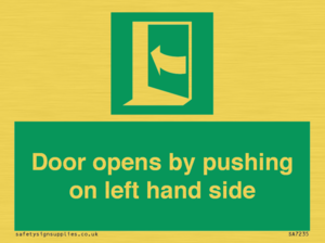 SA7235: Door opens by pushing on left hand side