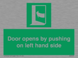 SA7235: Door opens by pushing on left hand side