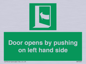 SA7235: Door opens by pushing on left hand side