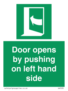 SA7235: Door opens by pushing on left hand side