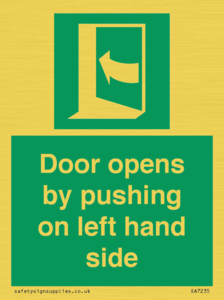 SA7235: Door opens by pushing on left hand side