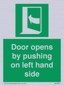 SA7235: Door opens by pushing on left hand side