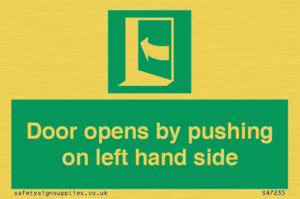 SA7235: Door opens by pushing on left hand side