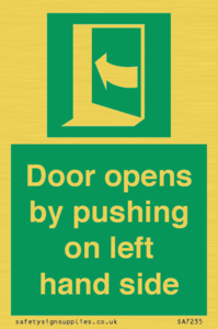 SA7235: Door opens by pushing on left hand side