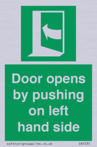 SA7235: Door opens by pushing on left hand side