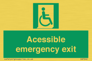 SA7242: Accessible emergency exit (right)