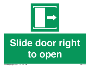 SA7245: Slide door right to open
