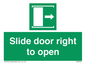 SA7245: Slide door right to open