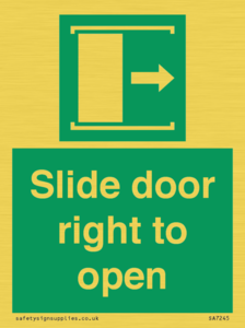 SA7245: Slide door right to open