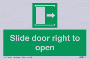 SA7245: Slide door right to open