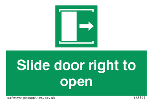 SA7245: Slide door right to open