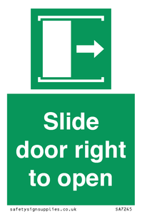 SA7245: Slide door right to open