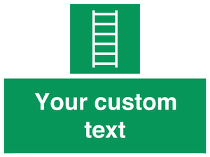 SA7285: Custom sign safe condition Escape ladder