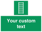 SA7285: Custom sign safe condition Escape ladder