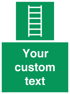 SA7285: Custom sign safe condition Escape ladder