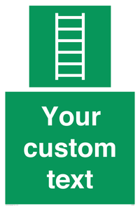 SA7285: Custom sign safe condition Escape ladder