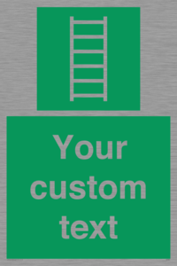 SA7285: Custom sign safe condition Escape ladder