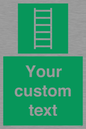 SA7285: Custom sign safe condition Escape ladder