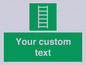 SA7285: Custom sign safe condition Escape ladder