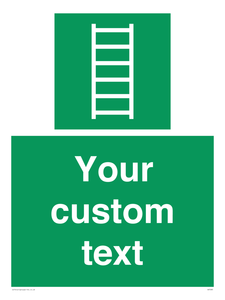 SA7285: Custom sign safe condition Escape ladder