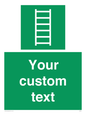 SA7285: Custom sign safe condition Escape ladder