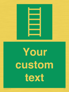 SA7285: Custom sign safe condition Escape ladder