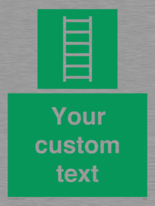 SA7285: Custom sign safe condition Escape ladder