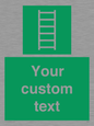 SA7285: Custom sign safe condition Escape ladder