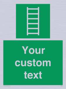 SA7285: Custom sign safe condition Escape ladder