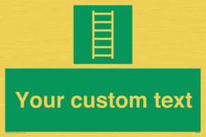 SA7285: Custom sign safe condition Escape ladder