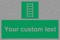 SA7285: Custom sign safe condition Escape ladder