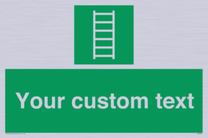SA7285: Custom sign safe condition Escape ladder