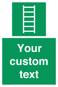 SA7285: Custom sign safe condition Escape ladder