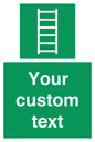 SA7285: Custom sign safe condition Escape ladder