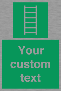 SA7285: Custom sign safe condition Escape ladder