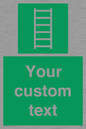 SA7285: Custom sign safe condition Escape ladder