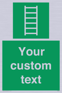 SA7285: Custom sign safe condition Escape ladder