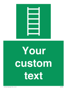 SA7285: Custom sign safe condition Escape ladder